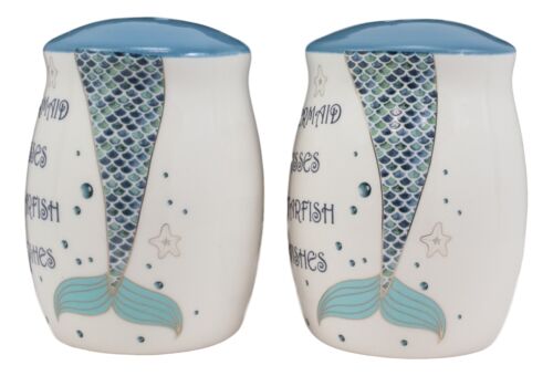 Ebros Marine Mermaid Kisses Starfish Wishes Ceramic Salt And Pepper Shakers Set