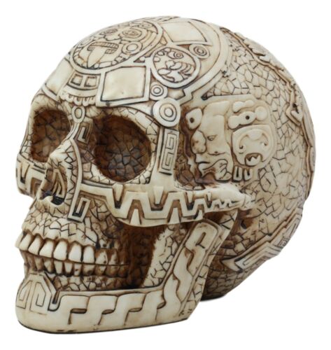 Ebros DOD Mesoamerican Maya Aztec Gods Skull Statue Tribal Tattoo Figurine