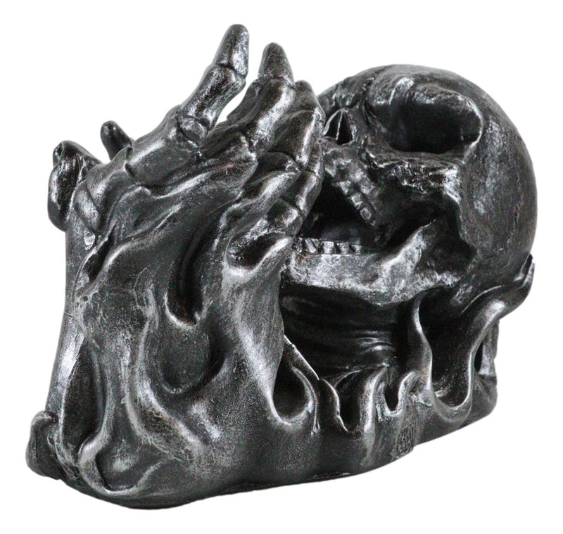 Dead Rising Skull Hell's Booze Ghost Rider Flame Skeleton Wine Holder Figurine