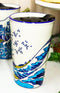 Hokusai Great Wave Mount Fuji Ceramic Travel Mug Cup 12oz With Lid Hot Or Cold