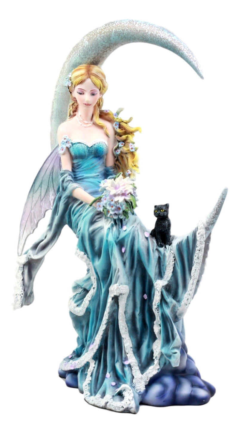 Ebros Large Celestial Moon Water Elemental Fairy Statue 11"H By Nene Thomas