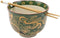 Japanese White Stork In Dark Blue Starry Sky Ramen Soup Bowl With Chopsticks Set