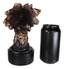 Majestic American Bald Eagle Head Bust Electroplated Bronze Figurine With Base