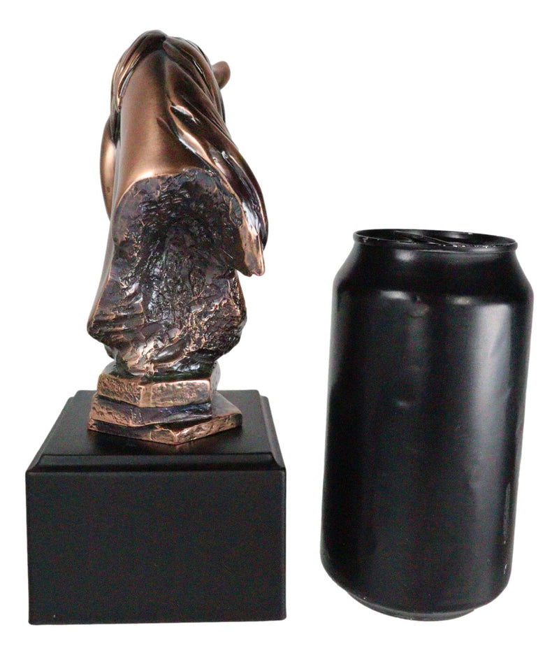 Western Wildlife Handsome Horse Stallion Head Bust Figurine With Trophy Base