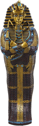 Large 16" Long Egyptian Pharaoh King Tut Sarcophagus Nesting Matroyshka Statue