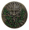 Ebros Wiccan Celtic Forest Spirit Greenman Tree of Life Round Jewelry Box 4.5" Diameter Vegetative Earth Deity Small Trinket Box Figurine