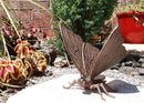 Ebros 7" Long Metamorphosis Flitting Butterfly Bronzed Decorative Garden Statue