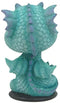 Ebros Wyrmling Baby Hatchling Blue Drake Yoga Dragon Bobblehead Figurine 4"H