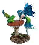 Ebros Amy Brown Whimsical Electra Lightning Fairy With Winged Frog Gossip Figurine 7.25"H