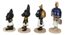 Ebros Gift Dollhouse Miniature Set of 4 Weegyptians Isis Bastet Anubis Sekhmet Egyptian Deities Figurine Collectible Set of 4