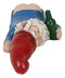 Mr Gnome Passed Out Drunk Bottom's Up Bare Buttocks Holding Booze Figurine