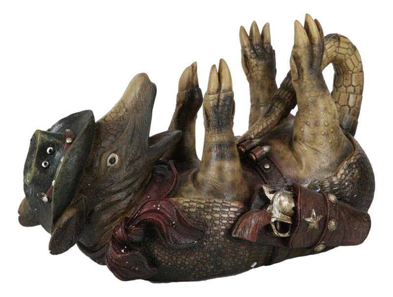 Coiled Tipsy Drunk Armored Cowboy Sheriff Armadillo Booze Guzzler Wine Holder