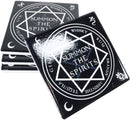 Ebros Occult Heptagram Star Summon The Spirits Cork Backed Coaster Set of 4