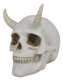 Off White Small Goat Horned Demon Skull Hell Spawn Skeleton Inferno Imp Figurine