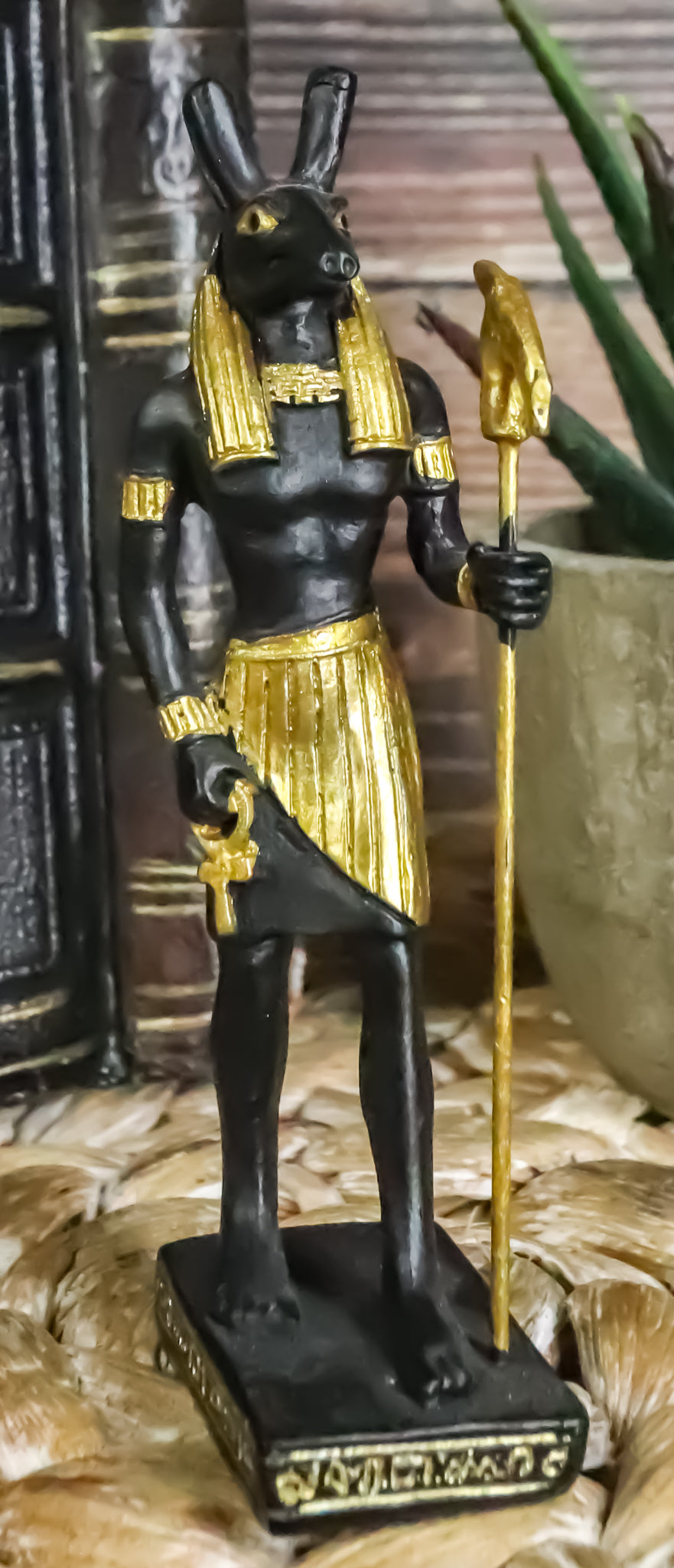 Egyptian God Of Chaos And Desert Seth Dollhouse Miniature Statue Gods Of Egypt - Ebros Gift