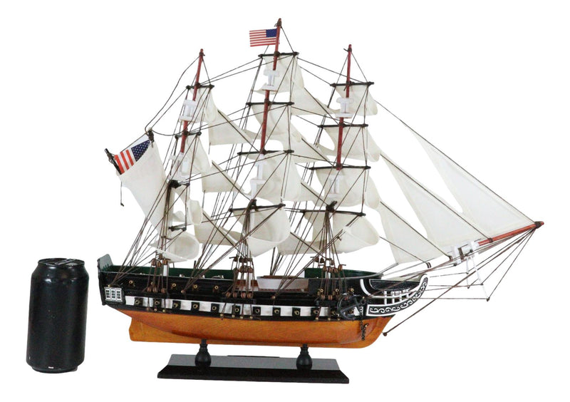 23"L Handicraft Wood Old Ironsides USS Constitution Navy Frigate Ship Model