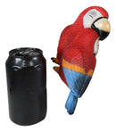 Ebros Tropical Rainforest Red Scarlet Macaw Parrots Cuddling Shelf Sitter Figurine