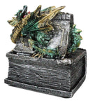 Celtic Beowulf Dragon Trapped In Tombstone Small Jewelry Trinket Box Figurine