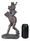 Croak Family Papa Frog Piggybacking 2 Young Baby Frogs To School Garden Statue
