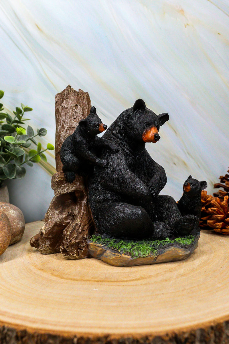 Playful Mama Bear & Cub Sculpture