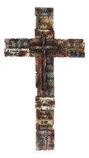 Western Christian Inspirational Friendship Faith Hope Love Grace Wall Cross 12"H