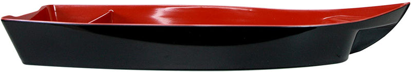 Ebros Gift Japanese Traditional Large 27.5" Long Red Plastic Lacquer Sushi Fishing Boat