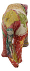 Jungle Bengal Tiger Hand Crafted Paper Mache In Colorful Sari Fabric Figurine