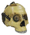 Ebros Steampunk Design Human Skull Statue Sci-Fi 7.5"L Figurine