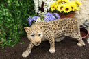 Large Lifelike Prowling Jaguar Statue 33"L Panther Cougar Puma Giant Cat Decor