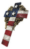 Western Star Spangled Banner USA Flag With Angel Wings Patriotic Wall Cross