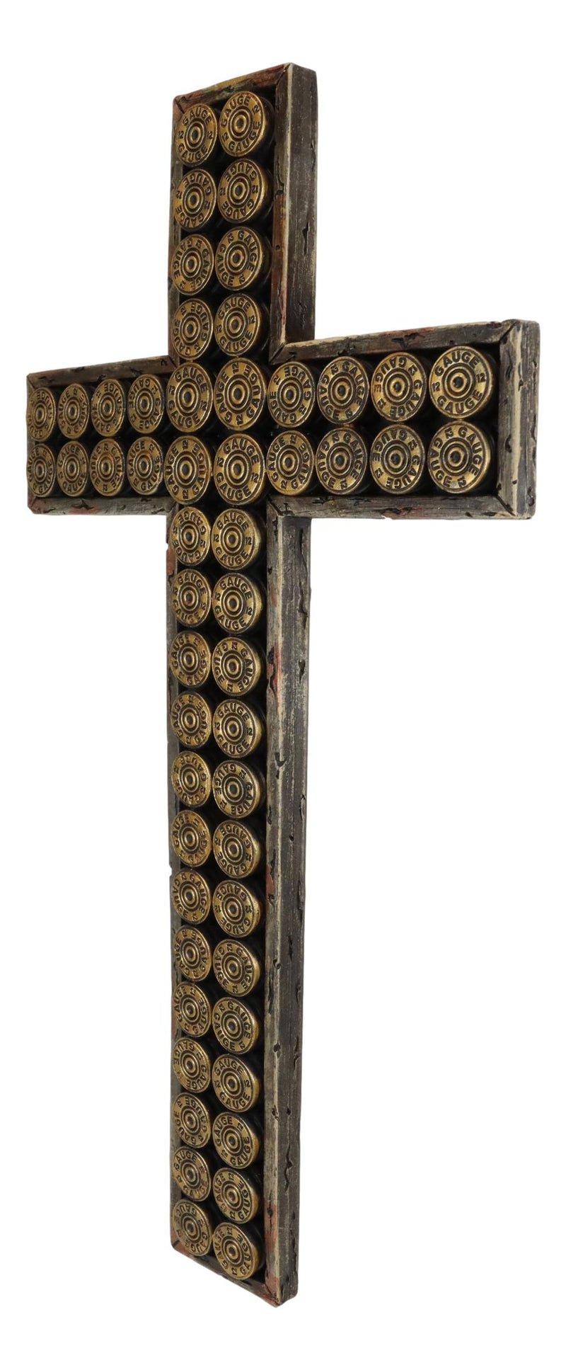 Rustic Western 12 Gauge Shotgun Bullet Shell Casings In Crate Decor Wall Cross