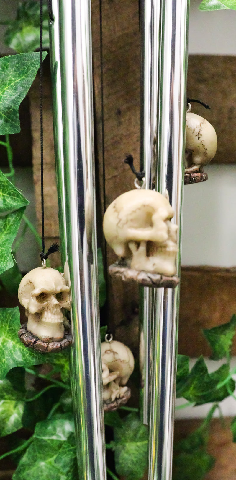 Halloween Freaky Oversized Skull Wind Chime Home Patio Skeleton Cranium Decor