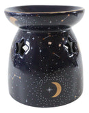 Wicca Purple Constellation Stars And Moon Purple Essential Oil Burner Wax Warmer