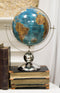 Modern Decorative Desktop Blue World Atlas Map Globe With Rotational Axis 11"H