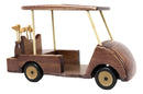 Hand Made Wood Retro Classic Style Golf Cart Pit Car Wine Holder Figurine Decor