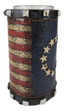 Ebros Pack of 2 Patriotic Betsy Ross American Flag Decorative Candle Holder