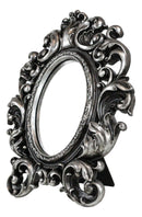 Victorian Floral Scrollwork Ornate Vanity Dressing Desktop Table Mirror Accent