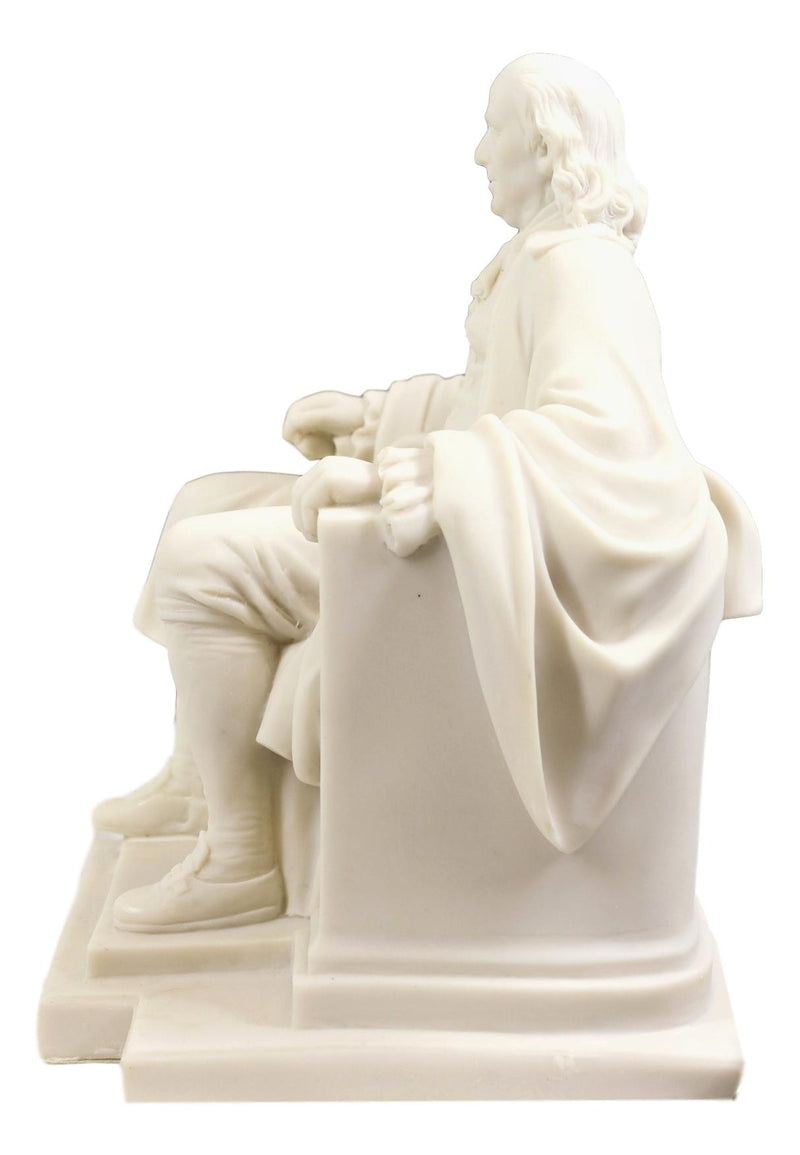 National Monument Founding Father Benjamin Franklin On Classical Chair Statue