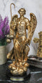 8.25"H Catholic Church Saint Archangel Raphael With Staff & Healing Oil Figurine