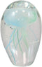 Ebros Gift Nautical Teal Blue and Green Hand Blown Glass Art Glow in The Dark Jellyfish Figurine Coastal Ocean Under The Sea Paperweight Office Desktop Table Decor Accent