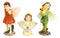 Colorful Gardening Sunflower Girl Fairies Set of 3 Fairy Garden Mini Figurines