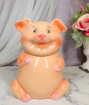 Ebros Animal Farm Bacon Porky Pig Ceramic Cookie Jar Container Figurine 8"H Babe Pigs