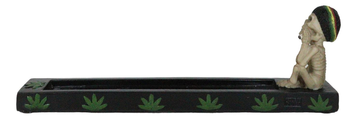 Good Vibes Day of The Dead Reggae Rasta Skeleton Smoking Stash Incense Burner