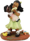 Ebros African American Girl Child Playing Mommy with Baby Doll Statue 3.75" Tall
