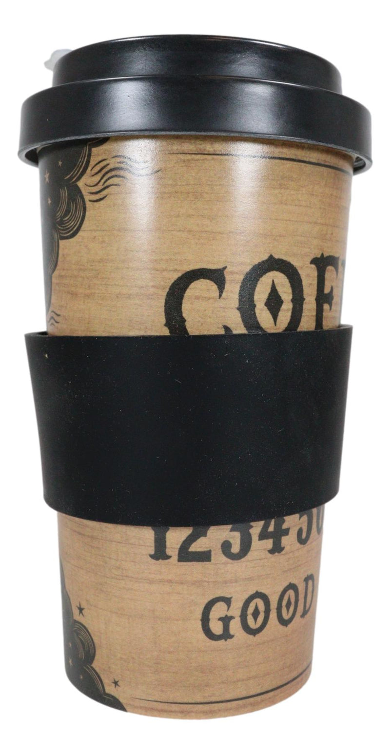 Paranormal Ouija Talking Spirit Board Reusable Travel Mug Cup W/ Lid And Sleeve