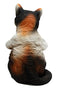 Ebros Adorable Calico Furry Feline Kitty Cat Salt Pepper Shakers Holder Figurine 8.25" H