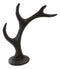 Set Of 5 Cast Iron Western Rustic Stag Deer Crown Antler Wall Coat Keys Hooks