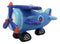 Large Blue Aircraft Air Plane Boys Girls Children Money Coin Piggy Bank Figurine