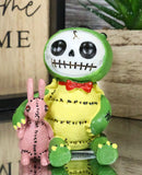 Furry Bones Figurine 3"H Scooter Turtle With Pink Bunny Rabbit Voodoo Skeleton