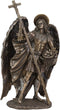 Ebros Byzantine Orthodox Archangel Barachiel Holding Crucifix Statue 11" Tall